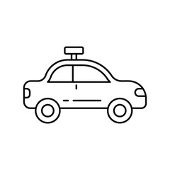 taxi icon with white background vector stock illustration