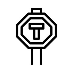 traffic sign line icon