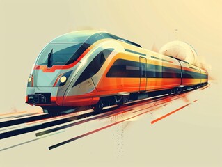 Train moving tracks daytime