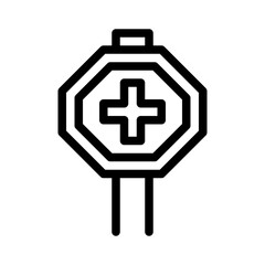 traffic sign line icon