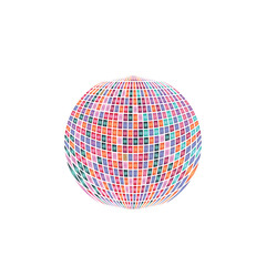 disco ball clipart. colorful disco ball clipart or vector illustration isolated on white background.