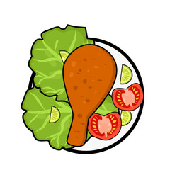 chicken thigh meat with vegetables