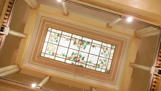 Villa Window Roof with Columns