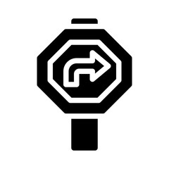 turn right glyph icon