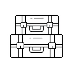 bagpack icon with white background vector stock illustration