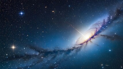 Naklejka premium The cosmos filled with countless stars
