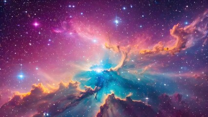 Fototapeta premium The cosmos filled with countless stars