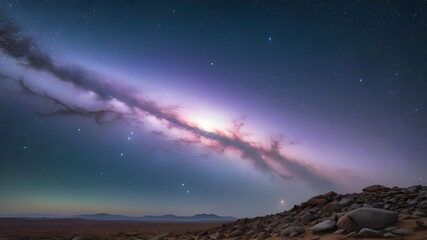 Fototapeta premium The cosmos filled with countless stars