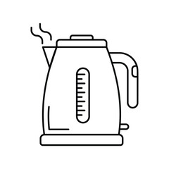 electric kettle icon with white background vector stock illustration