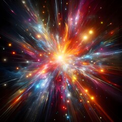 Fototapeta premium An electrifying display of abstract colorful lights