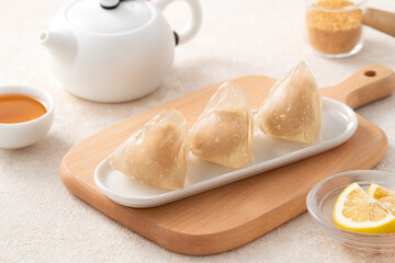 Zongzi, crystal ice rice dumpling for Dragon Boat Festival food.
