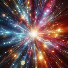 Naklejka premium An electrifying display of abstract colorful lights