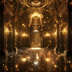Obraz premium A magnificent golden hall