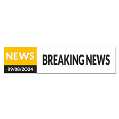 White Breaking News Lower third Label Banner Design