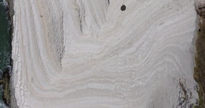 Stair of the Turks in Sicily, Italy - Top Down Aerial View