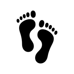 Foot prints icon set. Human footprints icon isolated on white. Vector illustration