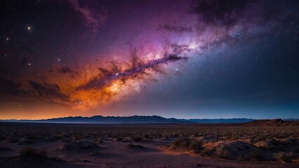 Multicolored painted nebula