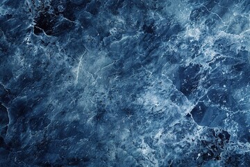 Dark blue stone texture background with beautiful soft mineral veins. Navy blue color natural pattern backdrop, abstract limestone. Poster. Marble surface, textured rock for ceramic wall, floor design