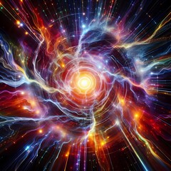 Fototapeta premium An electrifying display of abstract colorful lights