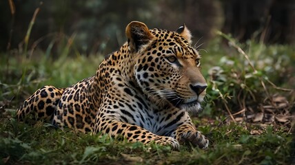 Obraz premium leopard on the rock