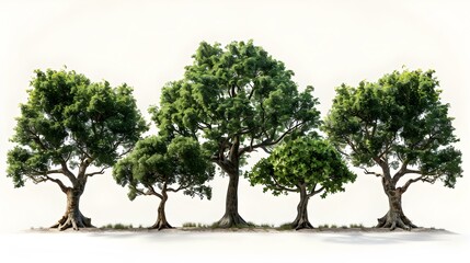 Fototapeta premium oak trees five different image