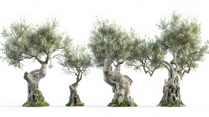 olive trees five different image