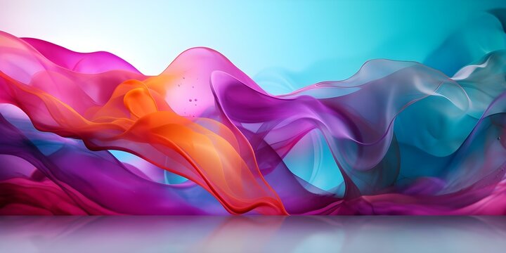 Abstract LinkedIn banner design with tech HR elements in turquoise and purple. Concept LinkedIn Banner Design, Abstract Art, Tech HR Elements, Turquoise and Purple Palette
