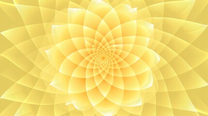 Radiant yellow abstract flower with layered petals, perfect for a bright and vibrant background.