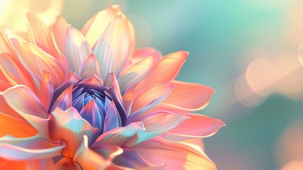 abstract flower with surreal colors colorful art background.