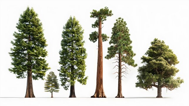 sequoia trees five different pic