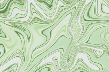 Abstract liquid green colors background. Abstract painted marble