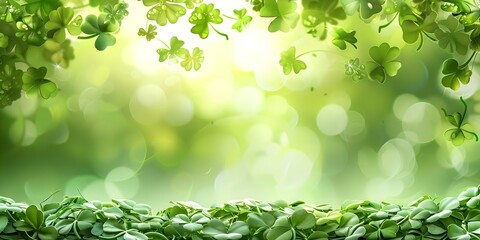 Vibrant St Patricks Day wallpaper with captivating design and festive green tones. Concept St Patricks Day, Vibrant Wallpaper, Festive Design, Green Tones, Captivating Pattern