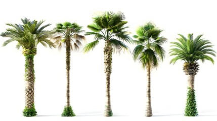 Fototapeta premium palm trees five different pic