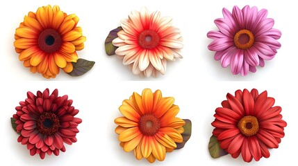 gerberas five different img