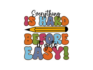 Back To School Groovy Design