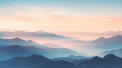 Obraz premium a misty mountain range, 