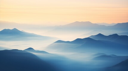 a misty mountain range, 