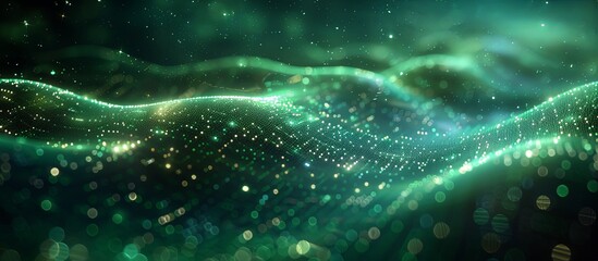 abstract modern 3D digital dark black background for technology process, science, education, space, digital storage, neural networks, fantastic, magical, etc.