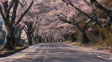 road in japan spring