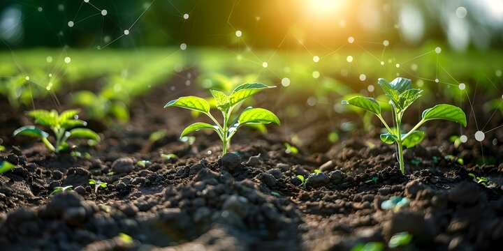 Monitoring Soil Health in Agriculture Using Intelligent Sensors for Optimal Crop Growth. Concept Agricultural Technology, Soil Health Monitoring, Intelligent Sensors, Crop Growth Optimization