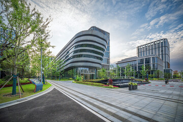 Circular Modern Office Building Entrance