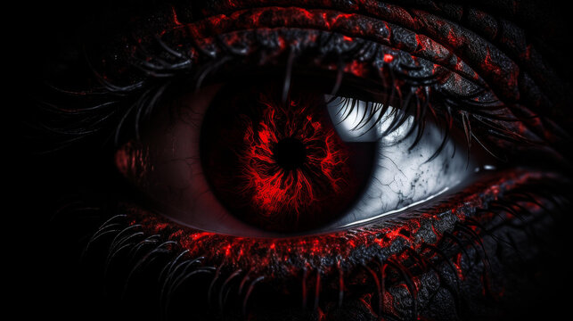 A sinister image of evil devil eyes gazing with a menacing allure on a highquality background, glowing with a demonic allure.