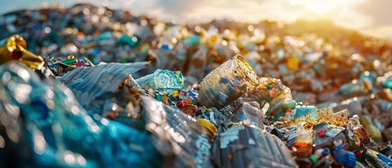 Implementing a circular economy can significantly reduce waste, close up, by reusing materials and creating sustainable production cycles, revolutionizing industries