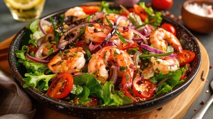 Spicy Salad with Seafood