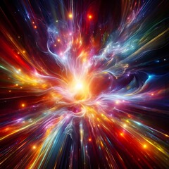 Fototapeta premium An electrifying display of abstract colorful lights
