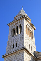 Obraz premium bell tower of the lovely church of Pakostane, Croatia