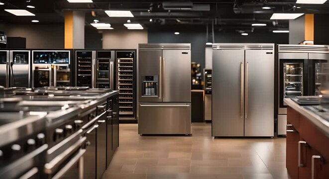 Interior of an appliance store.