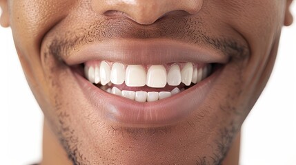 Fototapeta premium commercial photo of the smile of a mixed race man