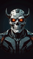 “Cybernetic Minotaur: The Metallic Guardian”