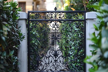 An ornate pattern on a gate